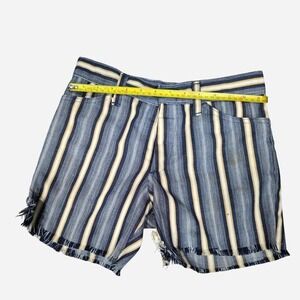 mens true vintage striped 70's cutoff shorts 14'flat‎